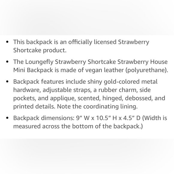 NWT Loungefly Strawberry Shortcake Strawberry House Mini Backpack - Picture 10 of 10